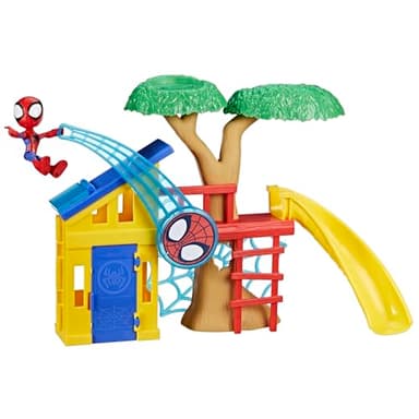 Spidey and his Amazing Friends Spidey Playground Playset, Includes 4-Inch Action Figure, Marvel Super Hero Toys for Kids 3 and Up - Image 1