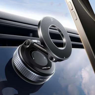 MRGLAS 2026 Upgraded Vacuum Magnetic Phone Holders for Your Car 360° Adjustable Absorption Magnetic Bracket 98LBS Magsafe Suction Cup Phone Mount for iPhone 17 Car Truck Accessories for Men Women - Image 1