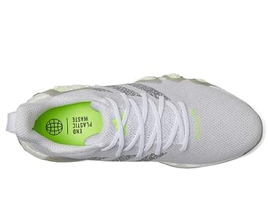 adidas Men's CodeChaos 22 Spikeless Golf Shoes, Footwear White/Grey Three/Lucid Lemon, 8 - Image 3