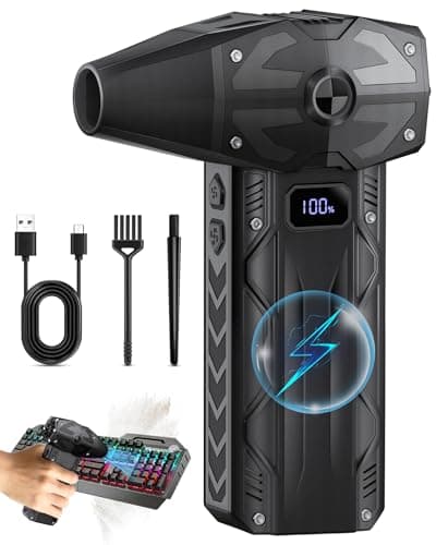 BAOFAON Compressed Air Duster - 4 Gear Adjustable Air Blower,200000RPM Storm Fan Super Powerful Cordless Air Duster with Fast Charging for Computer, Keyboard, Outdoor, Home, and Car - Image 1