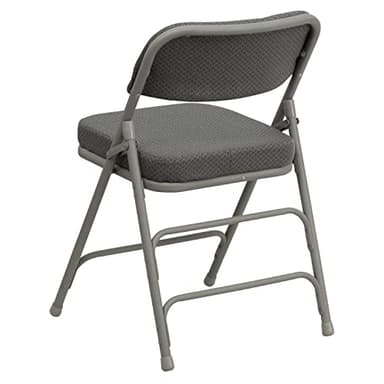 Flash Furniture Hercules Series Metal Folding Chairs with Cushioned Seats, Fabric Upholstered Event Chairs, Set of 2, Gray - Image 10
