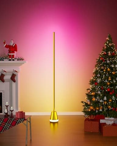 Keepsmile Smart RGB LED Corner Floor Lamp,172 LEDs Bright Standing Lamps for Living Room with APP and Remote,Modern Floor Lamp with Music Sync and 16 Million Colors, Ambient Lighting for Bedroom Gold - Image 4