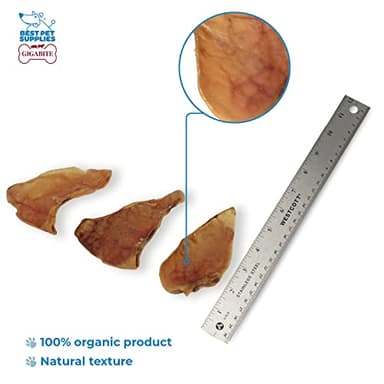 Best Pet Supplies GigaBite Roasted Pig Ears for Dogs - Natural Dog Chews, Roasted Pigs Ears, Safe for Puppies and Aggressive Chewers, Cleans Teeth and Gums - Whole Ears, Pack of 22 - Image 3