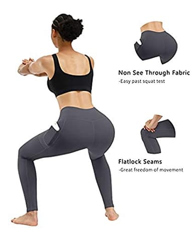 Fengbay 2 Pack High Waist Yoga Pants with Pocket Leggings Tummy Control Workout Running Yoga Leggings for Women - Image 4