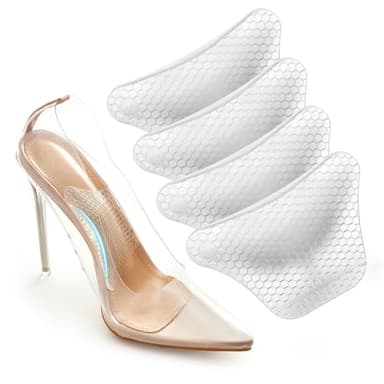 Plantar Fasciitis Relief Arch Support Insert Soft Gel Arch Pad Adhesive Orthotic Shoe Insole for Flat Feet & High Arch Support Cushions for Flats Sandals Trim to Fit - 2 Pairs - Image 1