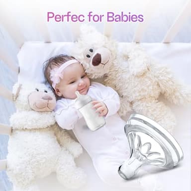 4 Packs Silicone Bottle Nipples Compatible with Philips Avent Natural Bottle, Replacement Bottle Nipple BPA-Free, No Spill, Anti-Colic, 0+ Month (Flow 2) - Image 7