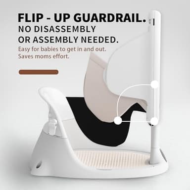 Baby Bath seat for Babies Sitting up Infant Bath tub Portable sit up Seats Bathing Chair Newborn Essentials Toddler Must Haves 0-12 Months Bathtub Sink Bather Sitting Shower Support Travel Ring - Image 6