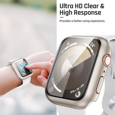 Goton Waterproof Case Compatible for Apple Watch Screen Protector Series 6/5/4, SE 3/2/1 44mm, Hard Bumper with Tempered Glass for iWatch Cover 44 mm - Image 6