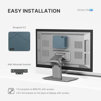 BOSGAME E3 Mini PC, Intel N150(Beat N100/N95) 16GB DDR4 RAM 512GB SSD, 11 Pro Mini Desktop Comuter, Support 4K Dual HDMI Display/WiFi 5/BT5.0/USB 3.2 - Image 8