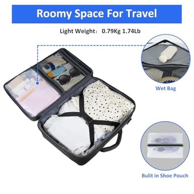 Taygeer Travel Laptop Backpack for Men Women, Airplane Approved Travel Backpack Suitcase with Usb Charging Port, Lightweight College 35l Luggage Bag 15.6inch Laptop Mochila Gifts for Business,Black - Image 5
