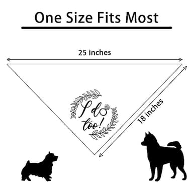 I Do Too Wedding Engagement Dog Bandana Pet Bandanas Accessories for Dog Lovers Pet Scarf Bridal Shower Gift - Image 6