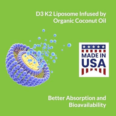 UpNourish Liposomal D3 K2 Vitamin 10000 IU D3 and K2 MK-7 200 mcg - 180 Vitamin D3 k2 (Vitamina D3 con K2) Mini Softgels - Easy to Swallow K2 D3 Vitamin - Image 2