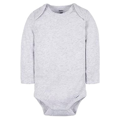 Gerber Baby 6 Pack Long-Sleeve Onesies Bodysuit, White and Black - Image 5