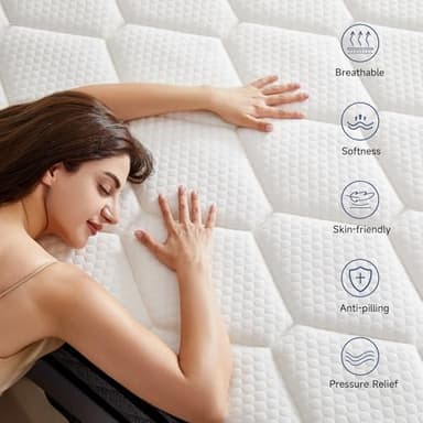 Uapev Full Mattresses,10 Inch Full Size Mattress in A Box, Memory Foam Hybrid Mattress with Individual Pocket Spring for Motion Isolation & Strong Edge Support, Stress & Pressure Relief, CertiPUR-US - Image 2