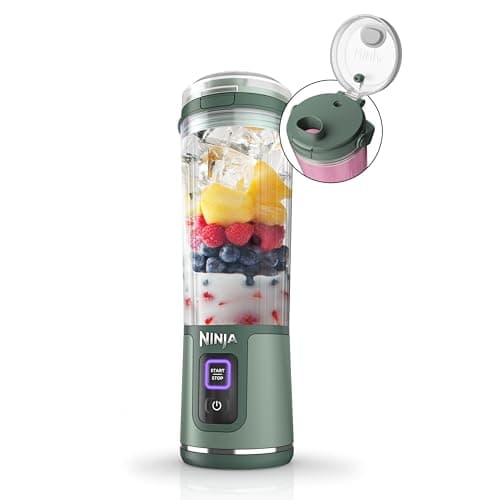 Ninja BC151EM Blast Portable Blender, Cordless, 18oz. Vessel, Personal Blender-for Shakes & Smoothies, BPA Free, Leakproof-Lid & Sip Spout, USB-C Rechargeable, Dishwasher Safe Parts, Forest Green - Image 1