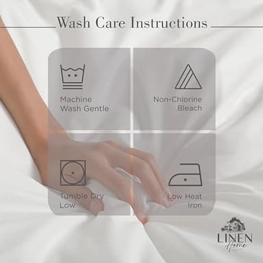 Linen Home 100% Cotton Percale Sheets King Size, Charcoal, Deep Pocket, 4 Pieces Set - 1 Flat, 1 Deep Pocket Fitted Sheet and 2 Pillowcases, Crisp Cool and Strong Bed Linen - Image 5