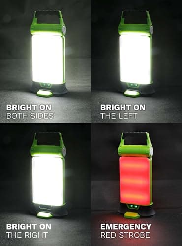 Favourlite Camping Lantern - 1500LM 2COB Rechargeable 180 Rotatable LED Lantern with 4000mAh Phone Charger for Emergency Power Outages & Hiking - Image 4