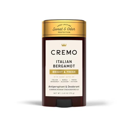 Cremo Italian Bergamot Antiperspirant & Deodorant for Men, 48-hour Sweat and Odor Protection, 2.65oz - Image 1