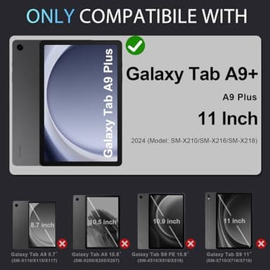 Auizotl Case for Galaxy Tab A9 Plus Case 11 Inch with Screen Protector/Rotating Stand/Pen Holder,Military Grade Shockproof Cover for Samsung Galaxy A9+/A9 Plus Tablet Case (SM-X210/X216/X218) - Image 7