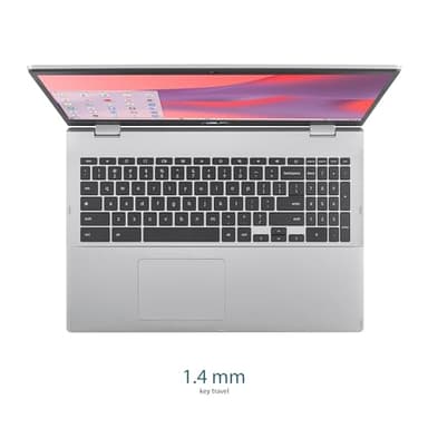 ASUS Chromebook CX1, 15.6" FHD NanoEdge Display, Intel Celeron N4500 Processor, 64GB eMMC Storage, 8GB RAM, ChromeOS, Transparent Silver, CX1500CKA-AS84F - Image 6