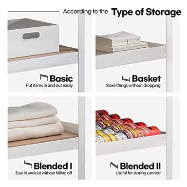 HOMEDANT House 5-Tier Laminated Metal Shelving Unit Adjustable Storage Utility Rack Heavy Duty Shelves Organization Multipurpose Shelf Kitchen Garage Pantry Closet 1Pack - Image 5