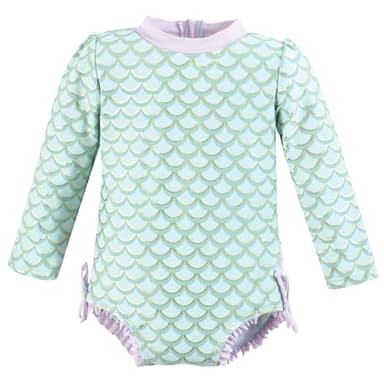 Hudson Baby Unisex Baby Rashguard Baby and Toddler Swimsuit, Mermaid, 8 Years - Image 1