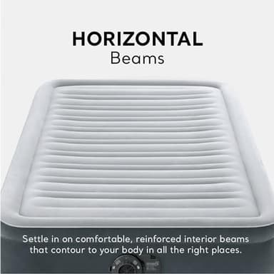 Intex 67765ED Dura-Beam Deluxe Comfort-Plush Mid-Rise Air Mattress : Fiber-Tech – Twin Size – Built-in Electric Pump – 13in Bed Height – 300lb Weight Capacity - Image 8