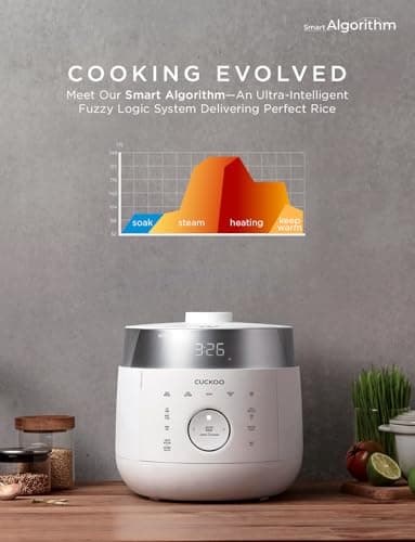 CUCKOO 6-Cup Uncooked / 12-Cup Cooked Induction Heating Twin Pressure Rice Cooker, 16 Menu Modes, Multi-Language Voice Guide, Versatile Grain Multi-Cooker & Pressure Cooker (CRP-LHTR0609FW) - Image 7
