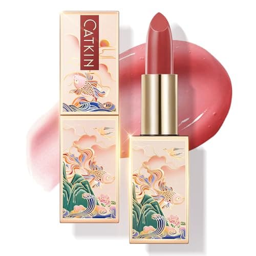 CATKIN Lip Balm Color Tinted Lip Stain Ultra Hydrating Moistrurizer Chapstick with Vitamin E Nourishing For Cracked & Dry Lips 0.12 oz C06 Camellia - Image 1