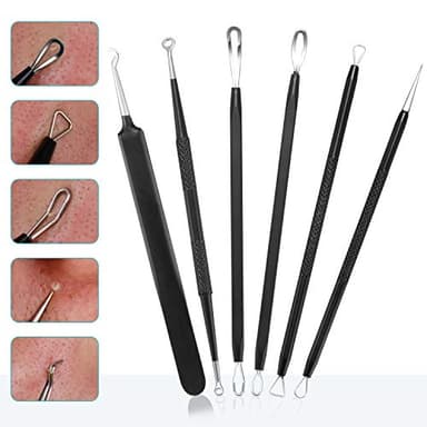 Blackhead Remover Pimple Popper Tool Kit - (6 Piece Kit) - Professional Stainless Pimples Comedone Extractor Removal Tool - Image 2