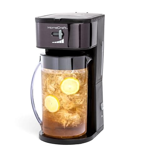 Homecraft 3-Quart Iced Coffee and Tea Maker with Filter Basket, Flavor Enhancer, Adjustable Brew Strength, Black - Image 1