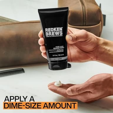 Redken Brews Molding Paste For Men For all Hair Types - High Hold & Maximum Control, Natural and Matte Finish, Sulfate-Free, 5 Fl Oz - Image 7