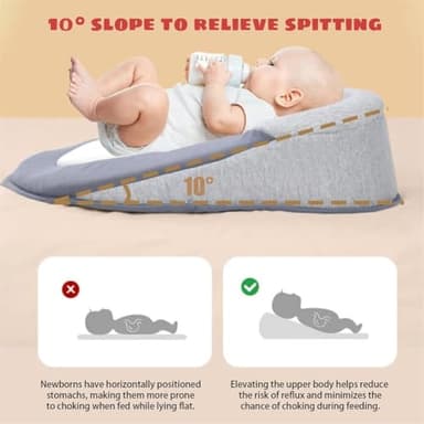 Restnest Baby Bed Acid Reflux with Strap, 2025 New Keesley Rest Nest Baby Bed for Reducing Spit-Up, Babies Feeding Support Pillow, Anti Reflux Newborn Feeding Pillow (Regular with Strap) - Image 4