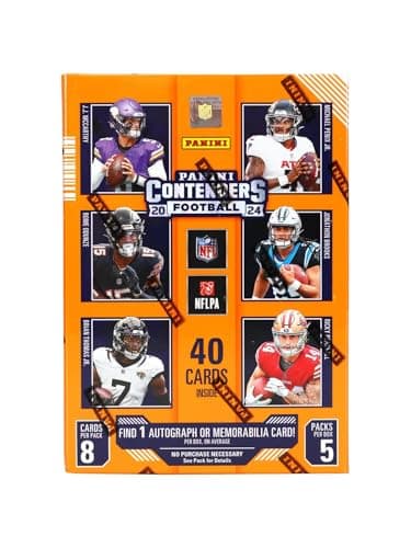 2024 Panini Contenders Football Trading Card Blaster Box (1 One Autograph or Memorabilia Card Per Box) - Image 1