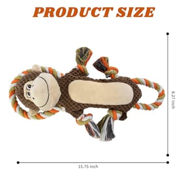 CneeeeeB Squeaky Durable Dog Toy Large Breed, Tug of War Dog Interactive Toy, Stuffed Plush Puppy Toy with Crinkle Paper for Small, Middle, and Big Dogs Monkey,Orangutan Shape - Image 4