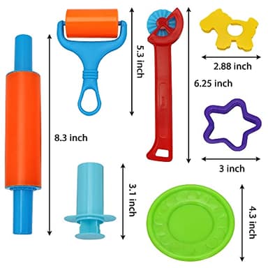 JOYIN 44 Clay Tools Set for Kids, Clay Accessories with Various Plastic Molds, Rolling Pins, Cutters - Image 8