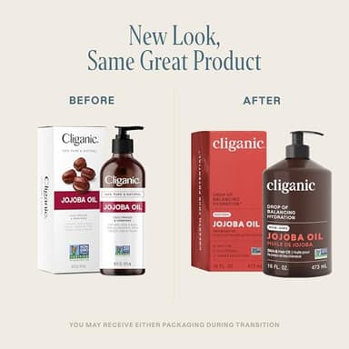 Cliganic Jojoba Oil Non-GMO, Bulk 16oz | 100% Pure for Skin, Hair & Face, Cold Pressed Natural Hexane Free - Hair Relaxer - Image 2