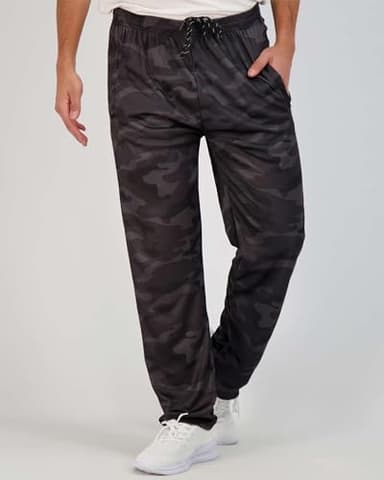 Real Essentials 3 Pack: Men's Mesh Athletic Gym Workout Lounge Open Bottom Sweatpants with Pockets (Available in Big & Tall) - Set 2 5X - Image 2