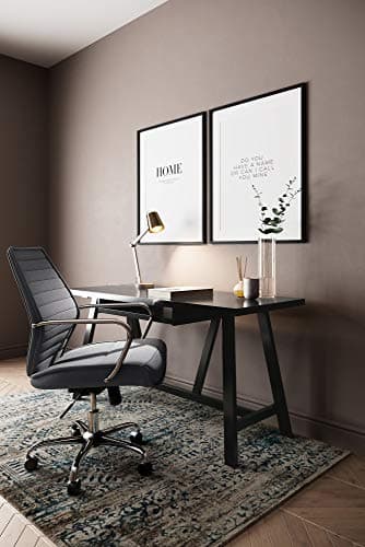 SIMPLIHOME Dylan SOLID WOOD Industrial 60 inch Wide Writing Office Desk in Black for the Office Desk, Writing Table, Workstation and Study Table - Image 8