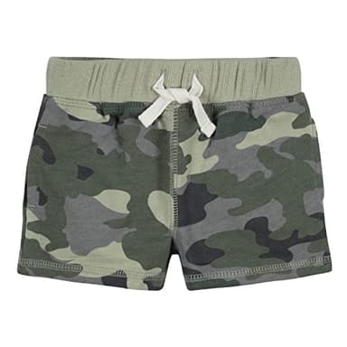 Gerber Boys Toddler 3-Pack Pull-On Knit Shorts, Green Camo, 3T - Image 3