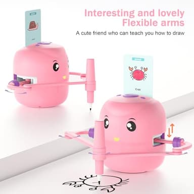 Smart Drawing Robot for Kids,Montessori Educational Painting Toy for 5+ with Voice Interaction&16 Color Pens,Magic Drawing Robot with 150 Learning Word Cards,Ideal Gift for 5+ Year Old Boys Girls - Image 3