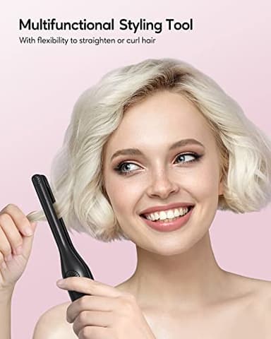 Wavytalk 3/10" Small Flat Iron, Pencil Flat Iron for Short Hair, Pixie Cut and Bangs, Curling Iron for Short Hair, Mini Hair Straightener for Edges with Anti-Pinch Design, Tiny Hair Straightener - Image 5