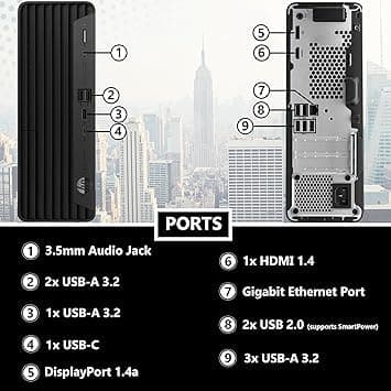 HP ProDesk G9 SFF Desktop Computer| 13th Core i3 CPU| Dual 4K Display Support| 16GB RAM, 512GB SSD| WiFi| Bluetooth| HDMI, USB, RJ-45| Windows 11 Pro| Wired Keyboard & Mouse| Business & Personal Use - Image 4