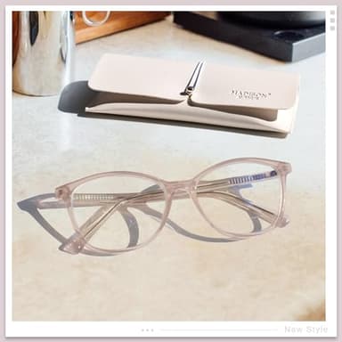 Madison Avenue TR90 Blue Light Blocking Glasses Anti Eyestrain UV Glare Blue Light Glasses for Women TV Phone Computer Gaming Eyeglasses (Nude Pink) - Image 6