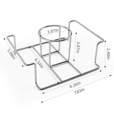 Luoieo Beer Can Chicken Holder Stand,6.5 x 3 inches Stainless Steel chicken roaster for Grilling Smoking Roasting,Vertical Design,Dishwasher Safe,Easy Clean(Square) - Image 6