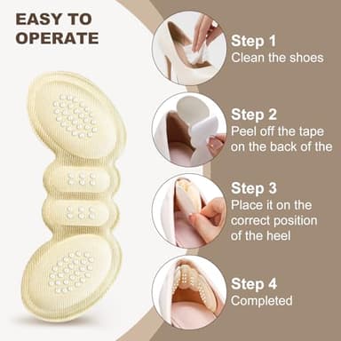 14 Pairs Premium Heel Grips for Men and Women, Heel Pads for Shoes That are Too Big, Self-Adhesive, Inserts for Loose, Heel Filler Cushions Improved Shoe Fit and Comfort. - Image 5