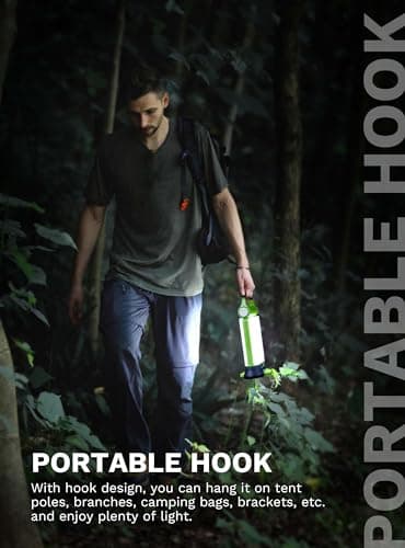 Favourlite Camping Lantern - 1500LM 2COB Rechargeable 180 Rotatable LED Lantern with 4000mAh Phone Charger for Emergency Power Outages & Hiking - Image 6