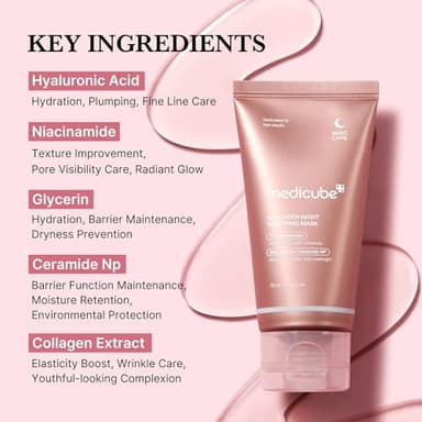 medicube Collagen Night Wrapping Peel Off Facial Mask with Jelly Brush - Image 4