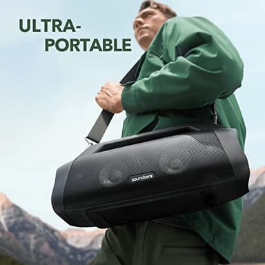 Soundcore Anker Motion Boom Plus IP67 Outdoor Speaker with 80W Stereo Sound, Black - Image 2