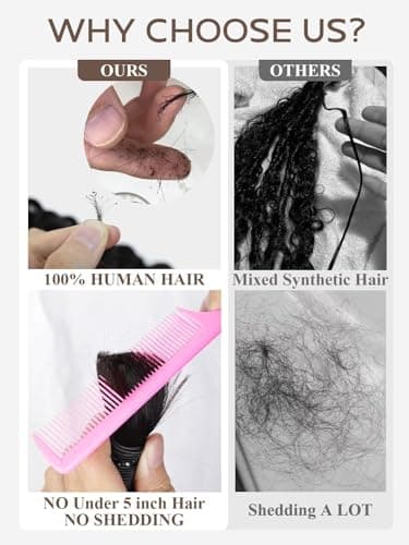 Human Braiding Hair 1 Bundle 50g 24 Inch Deep Water Wave Bulk Human Hair for Braiding No Weft 12A Brazilian Virgin Curly Human Hair Extensions for Boho Braids Wet and Wavy Human Hair Braiding Hair - Image 3